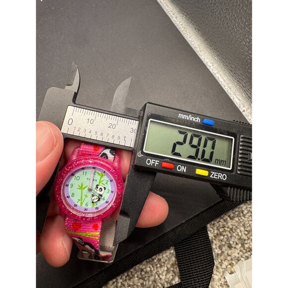 Timex Time Machines 29mm Pink Panda Bear Kids Watch TW7C77100 Fabric Band - Picture 8 of 8